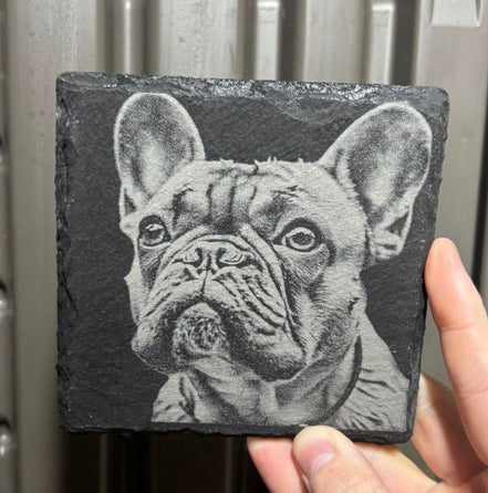 Dog Breed Engraved Slave Coaster - Laser Engraved Dog Lover Gift