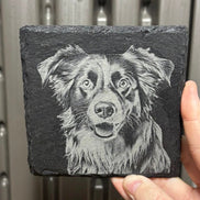 Dog Breed Engraved Slave Coaster - Laser Engraved Dog Lover Gift