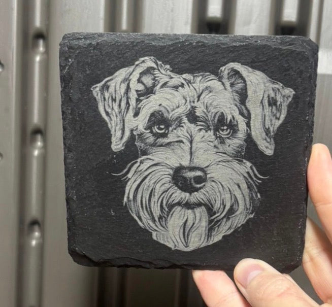 Dog Breed Engraved Slave Coaster - Laser Engraved Dog Lover Gift