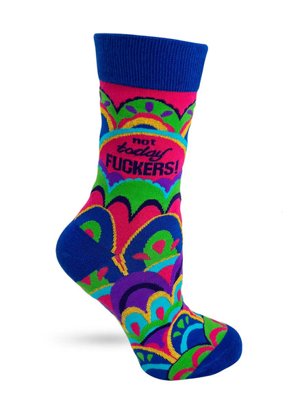 Not Today Fuckers Women's Novelty Crew Socks