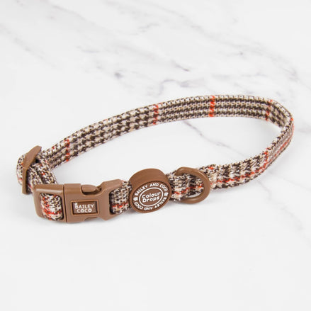 Bailey And Coco Adjustable Collar - Colour Drops - Heritage Plaid
