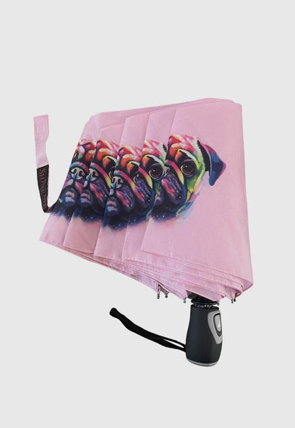 Pug Dog Print Umbrella