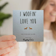 Rose Gold Dachshund Earrings