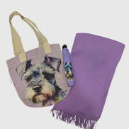Schnauzer Dog Print Tote Bag