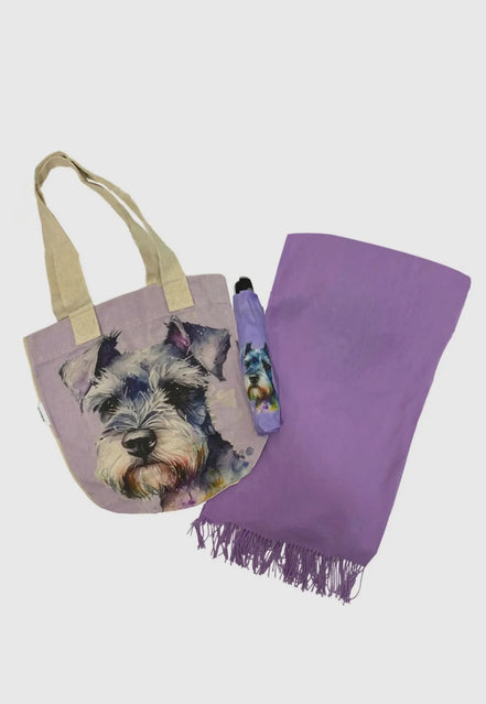 Schnauzer Dog Print Tote Bag