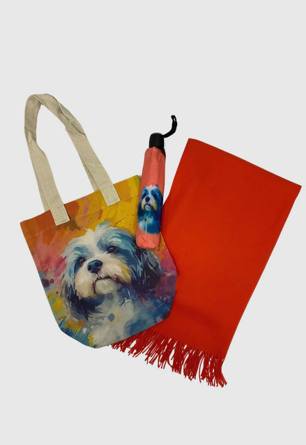 Shih Tzu Dog Print Tote Bag