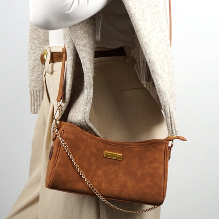 Cocopup London Dog Walking Bag - Tan Suedette