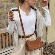 Cocopup London Dog Walking Bag - Tan Suedette
