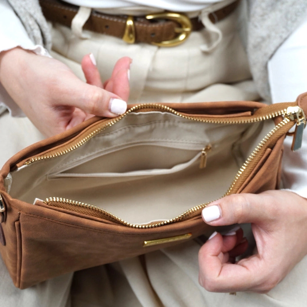 Cocopup London Dog Walking Bag - Tan Suedette