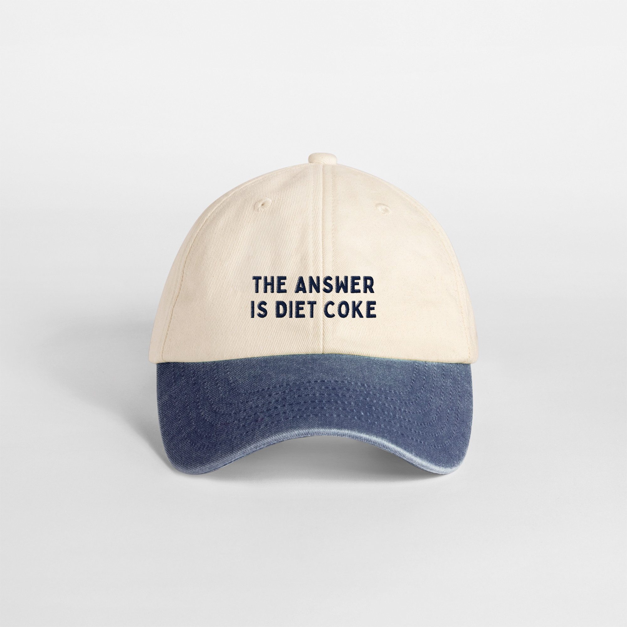 The Answer Is Diet Coke | Vintage Two Tone Cap: Vintage Sand