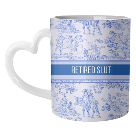 Mugs 'Retired Slut' by Lilly Rose: Mug Colour Inner & Handle 11oz - Black