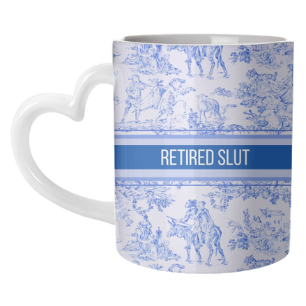 Mugs 'Retired Slut' by Lilly Rose: Mug Colour Inner & Handle 11oz - Black