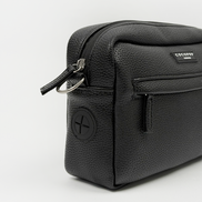PU Leather Dog Walking Bag Bundle - Black