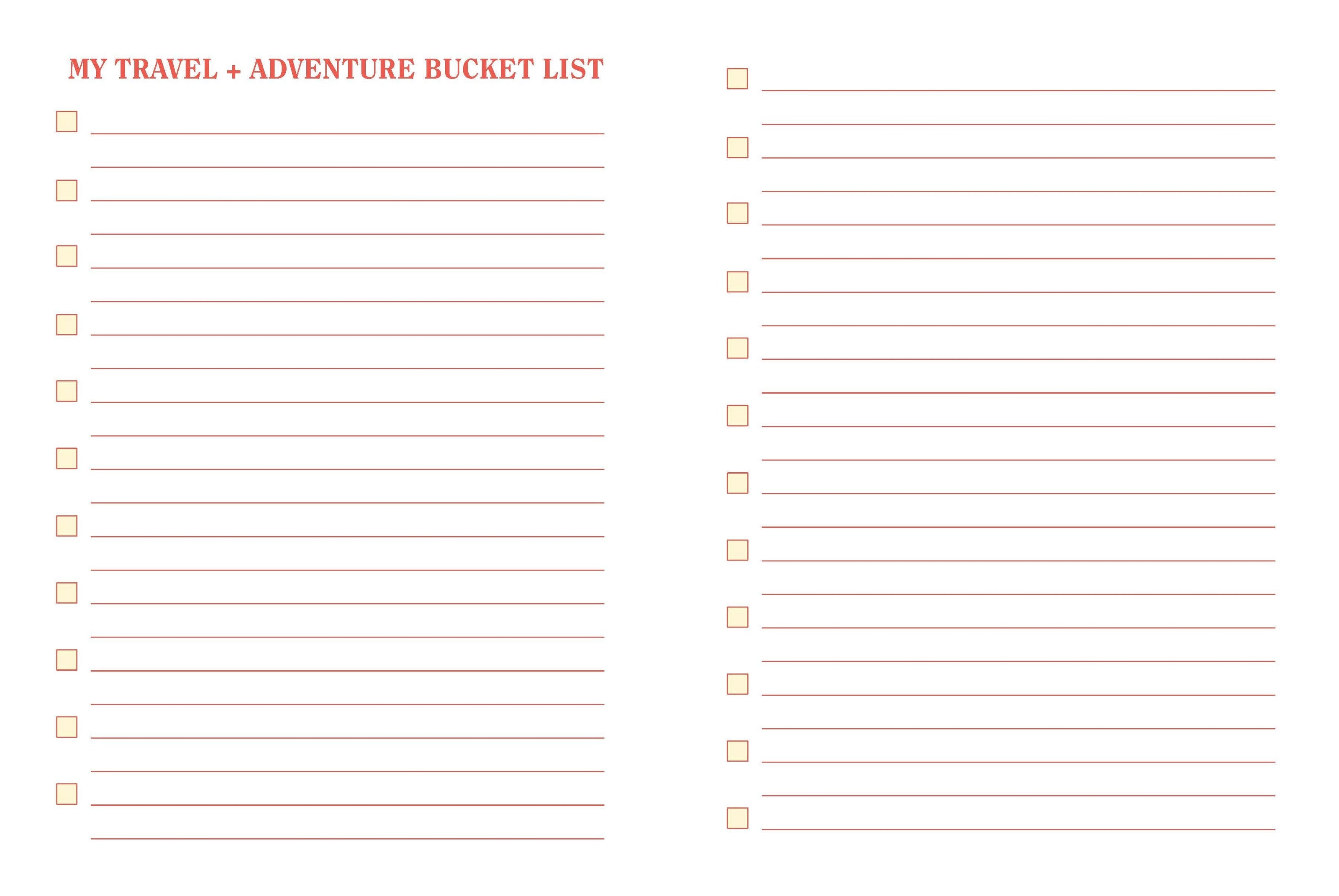 Bucket List Journal - Plan a Lifetime of Adventures and Memories (Diary or Journal)
