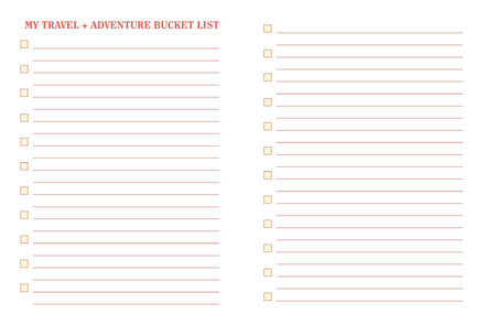 Bucket List Journal - Plan a Lifetime of Adventures and Memories (Diary or Journal)