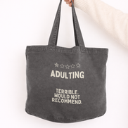 Adulting | Tote Bag: Vintage Black