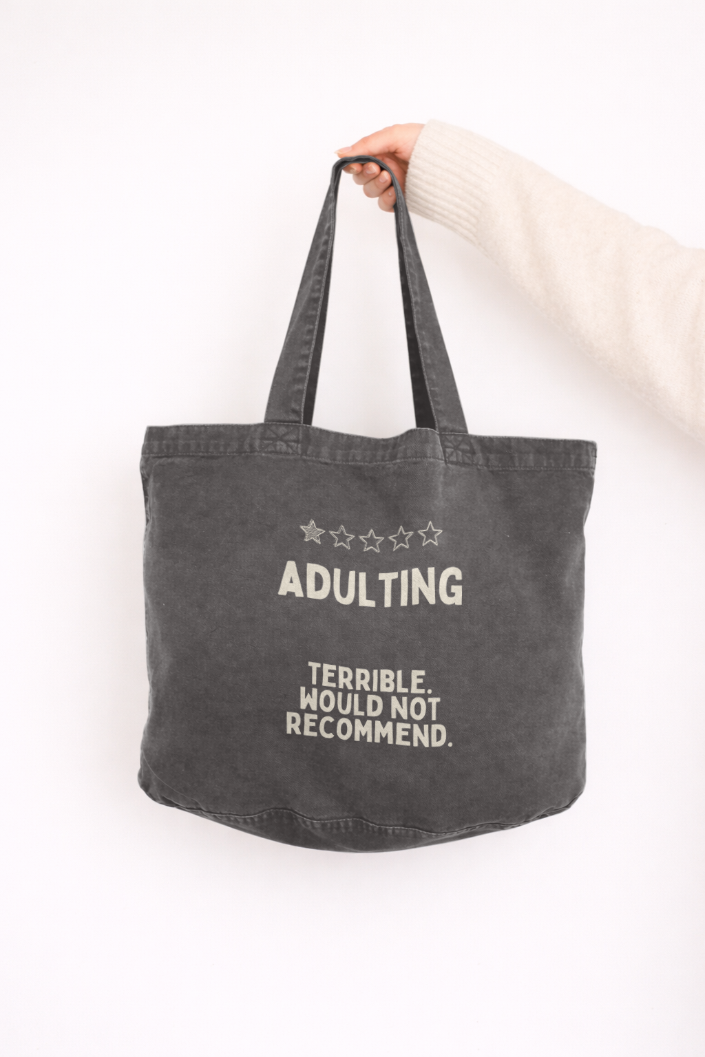 Adulting | Tote Bag: Vintage Black