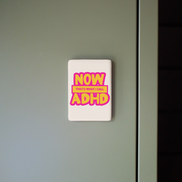 Now That's What I Call ADHD | Ceramic Magnet: Hot Pink
