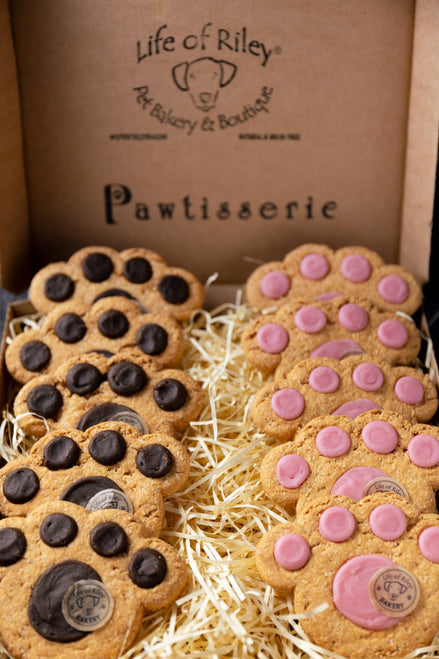 Doggy Paw Print Cookies - Box of 10: Loose Box of 10