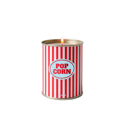 Metal tin candle "Popcorn" buttered popcorn scent