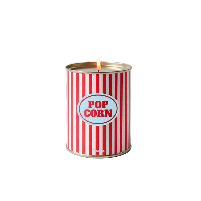 Metal tin candle "Popcorn" buttered popcorn scent