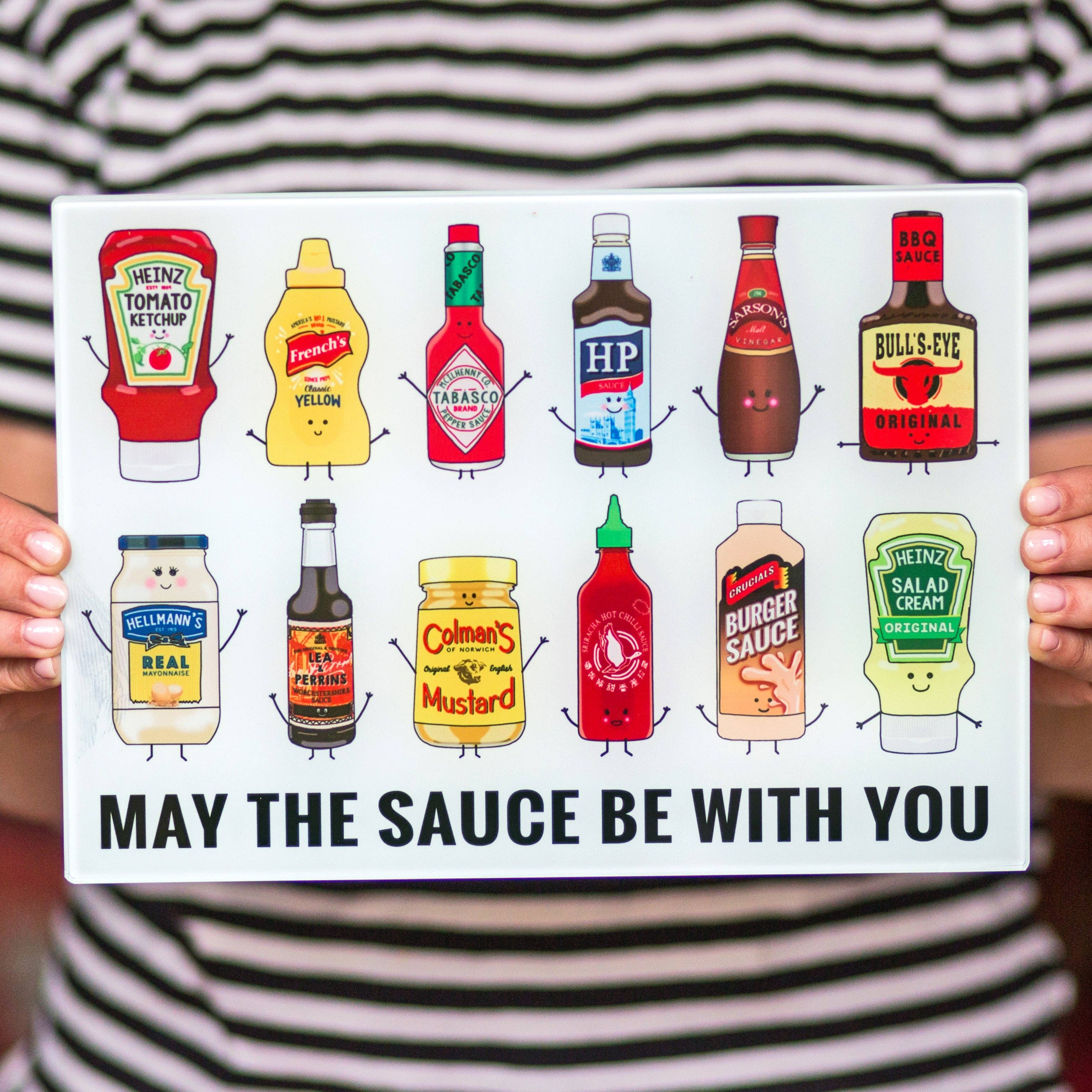 Funny Sauces Chopping Board
