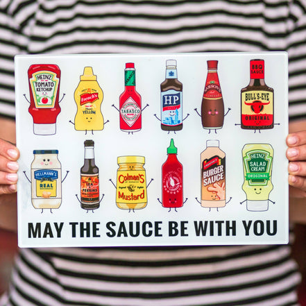 Funny Sauces Chopping Board