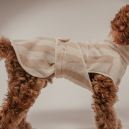 Hazelnut Stripe | The Cosy Cloak Drying Robe: L