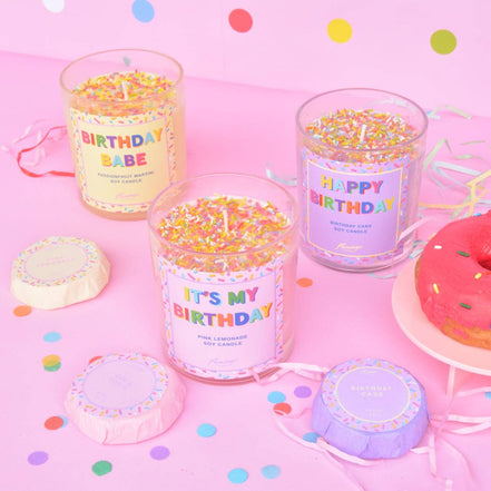 Pink Lemonade It's My Birthday Sprinkle Candle