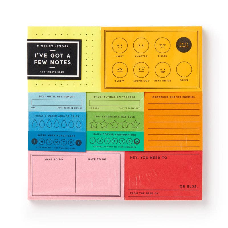 I've Got A Few Notes Tear-off Notepad Set (Notebook/Sketchbook)