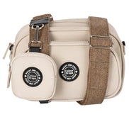 Dog Walking Bag - Latte with Oxford Tweed Strap