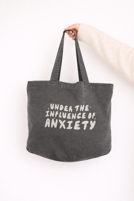 Under The Influence Of Anxiety | Tote Bag: Vintage Denim