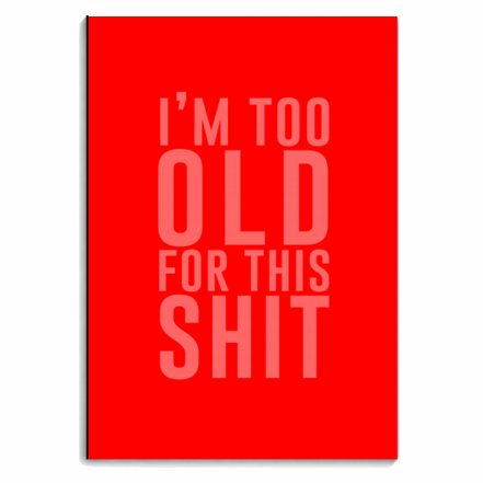 Notebooks 'I'm Too Old For This Shit'