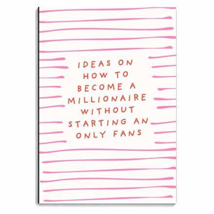 Notebooks 'Ideas on how to become a millionaire'