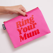 Ring Your Mum Purse/Pouch: Navy with orange