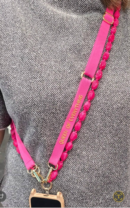 Statement phone chain 86–137 cm long QUEEN OF EVERYTHING 4in1