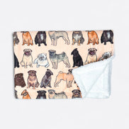 The Pug Dog Blanket