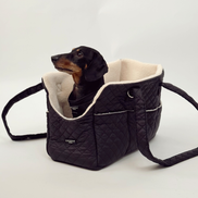 Dog Carrier - Quilted Black