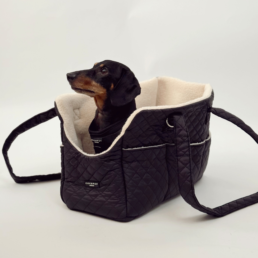 Dog Carrier - Quilted Black