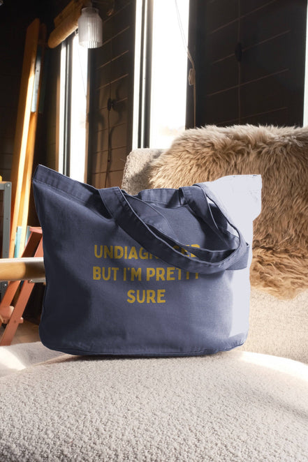 Undiagnosed But I'm Pretty Sure | Tote Bag: Vintage Black