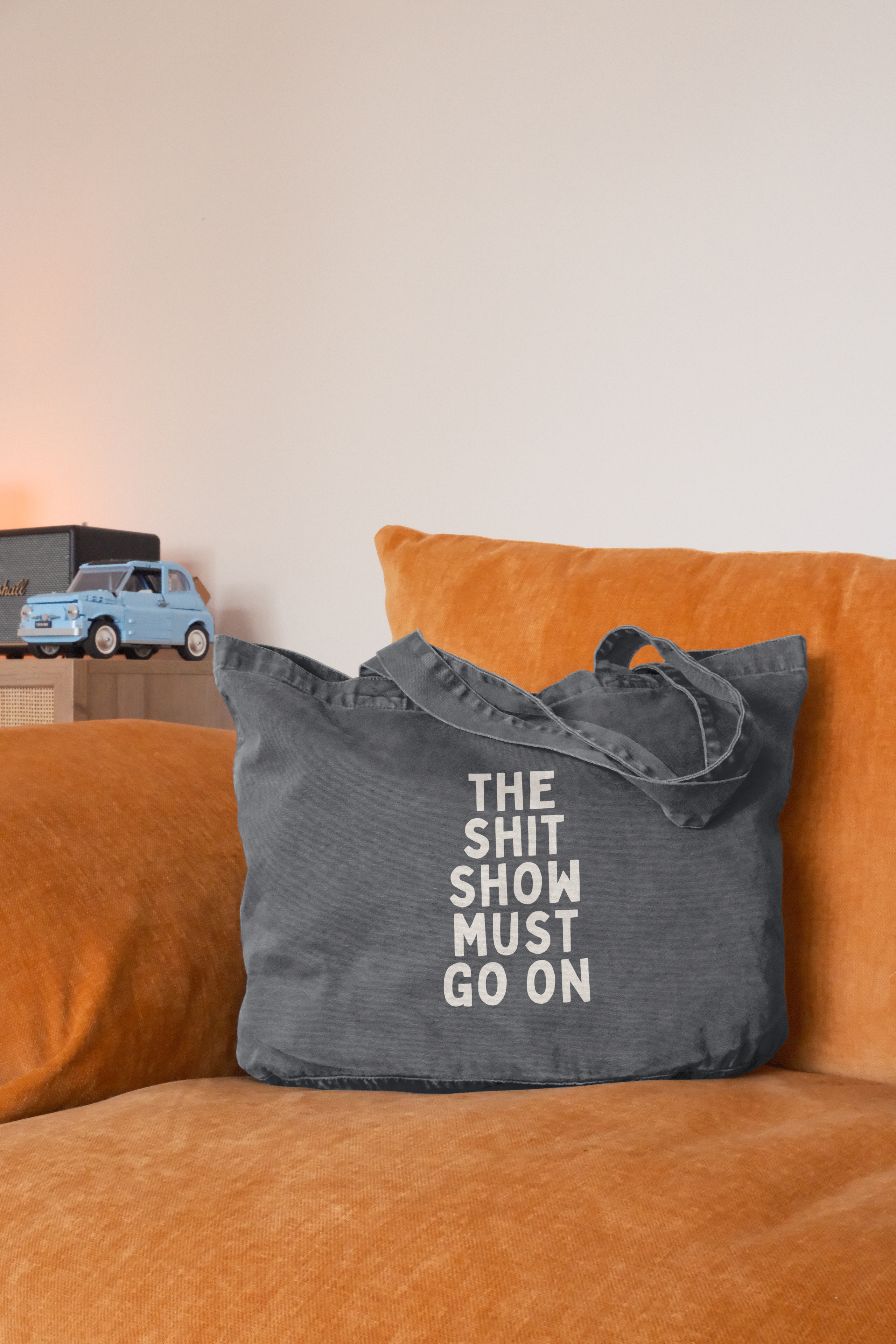 The Shit Show Must Go On | Tote Bag: Vintage Black