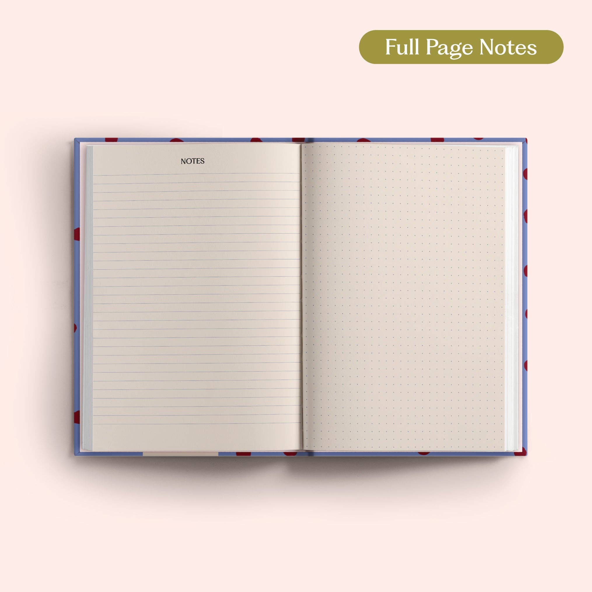 2027 Diary | A5 Hardcover Week to View | Purple Polka
