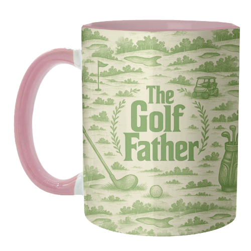 Mugs 'The Golf Father' by Lilly Rose: Mug Colour Inner & Handle 11oz - Green