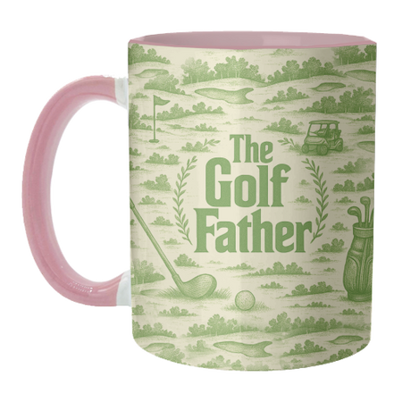Mugs 'The Golf Father' by Lilly Rose: Mug Colour Inner & Handle 11oz - Green