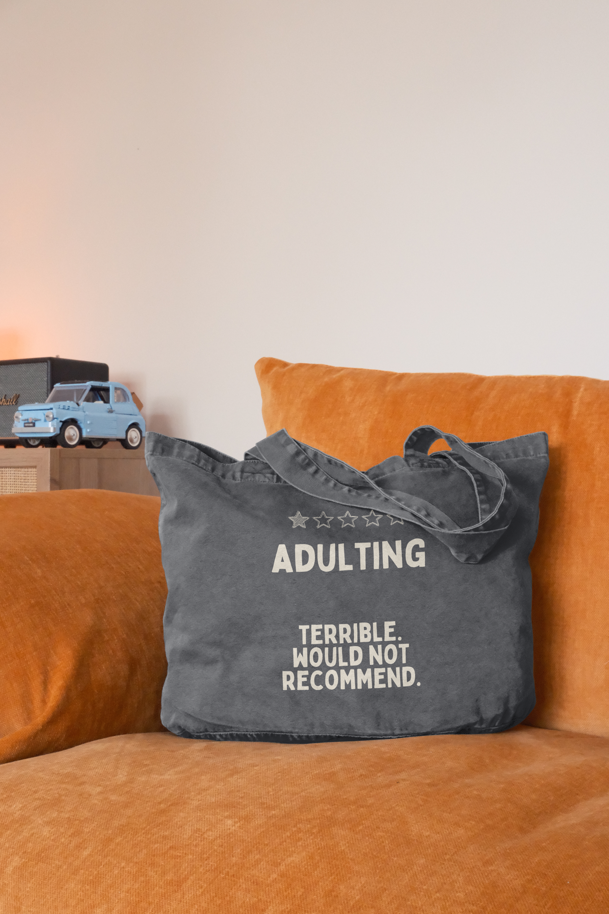 Adulting | Tote Bag: Vintage Black