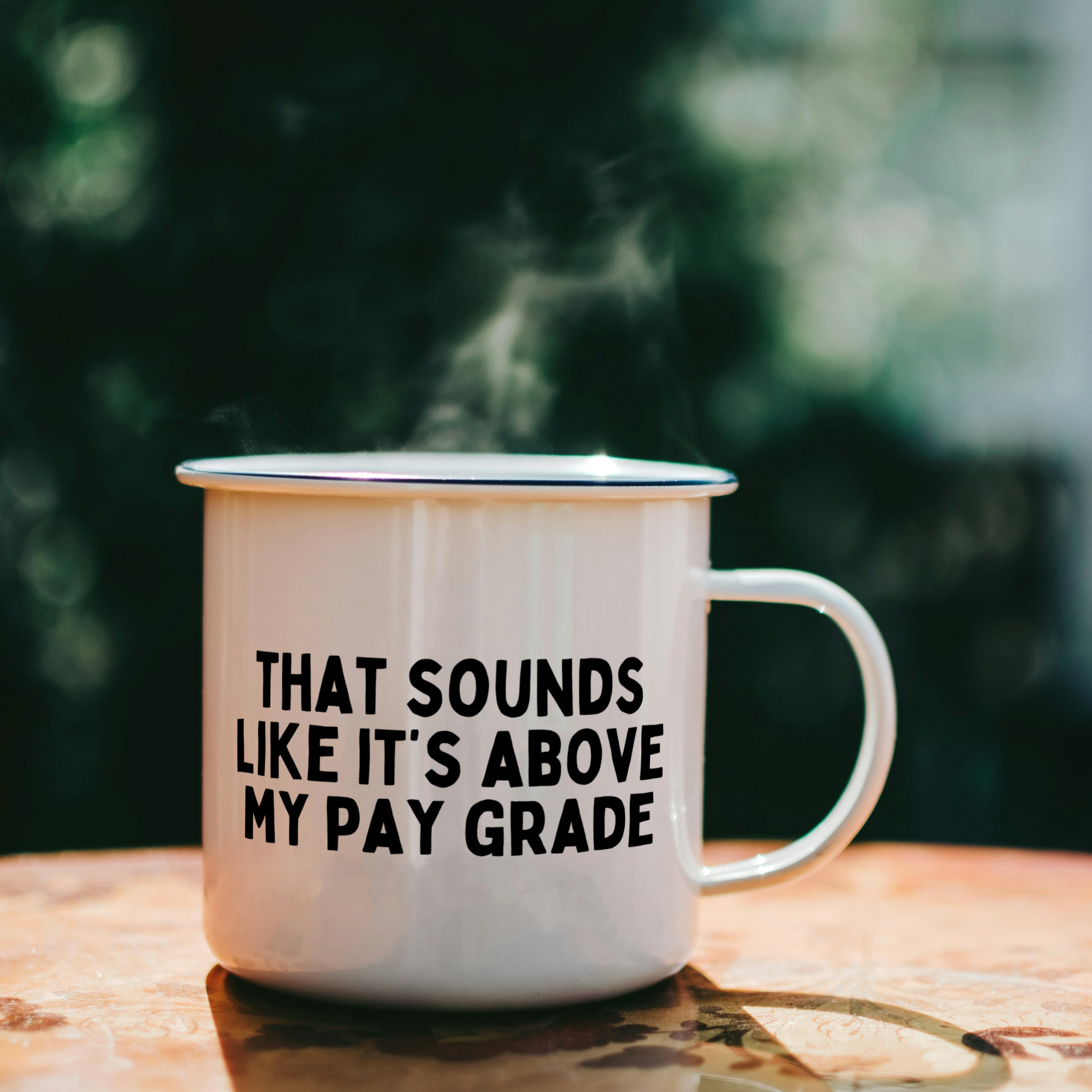 That Sounds Like It's Above My Pay Grade | Mug: Black / 11oz Ceramic