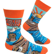Are You Gonna Eat That Seagulls Men's Novelty Crew Socks