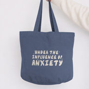 Under The Influence Of Anxiety | Tote Bag: Vintage Denim