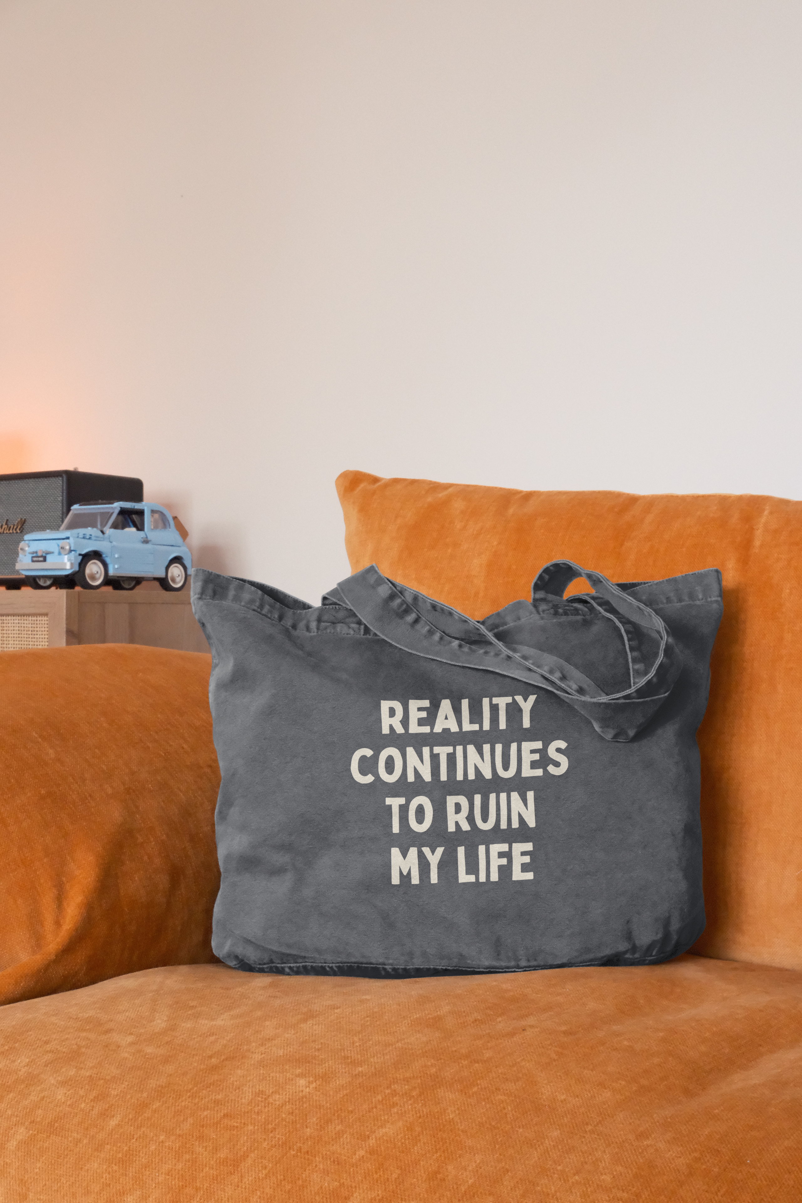 Reality Continues To Ruin My Life | Tote Bag: Vintage Black