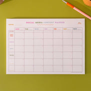 Social Media Weekly Content Planning Pad | A4 | Colourful